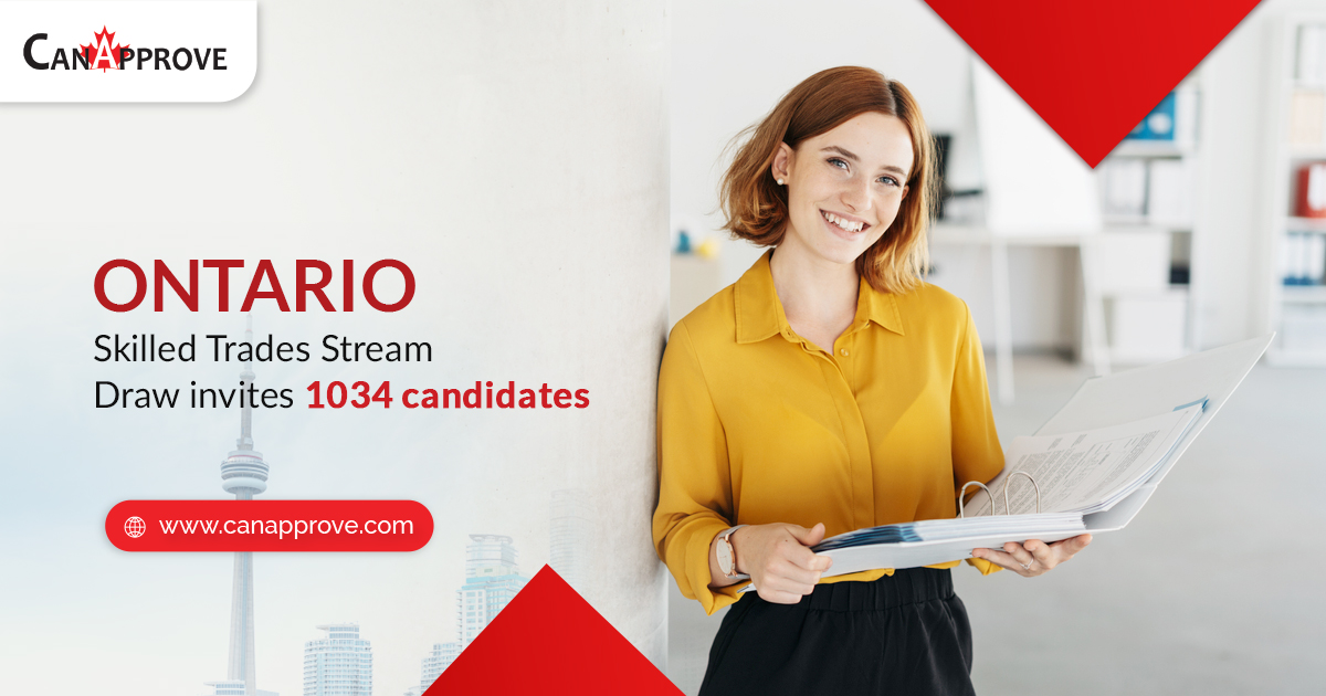 Ontario Skilled Trades Stream draw invites 1034 candidates